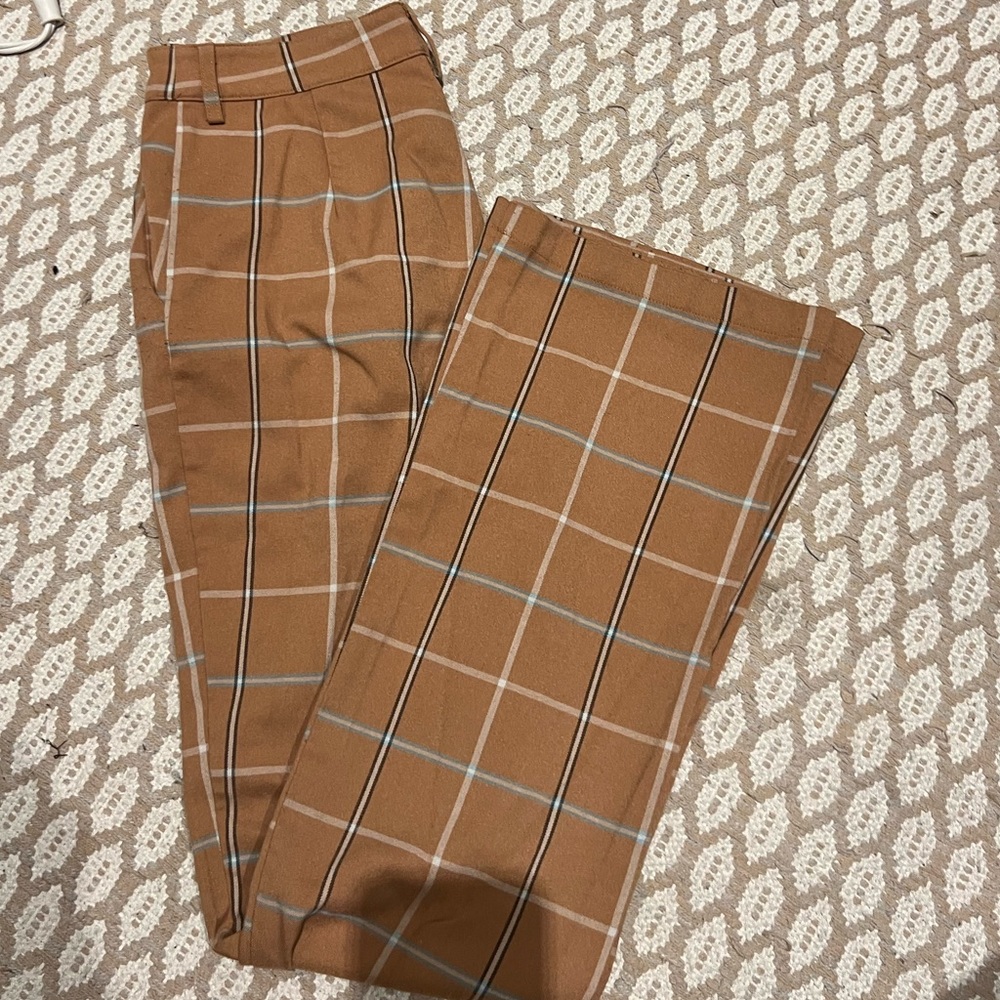 UO Plaid flared pants